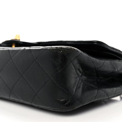 Chanel Lambskin Quilted Medium Double Flap Black 7 of 18