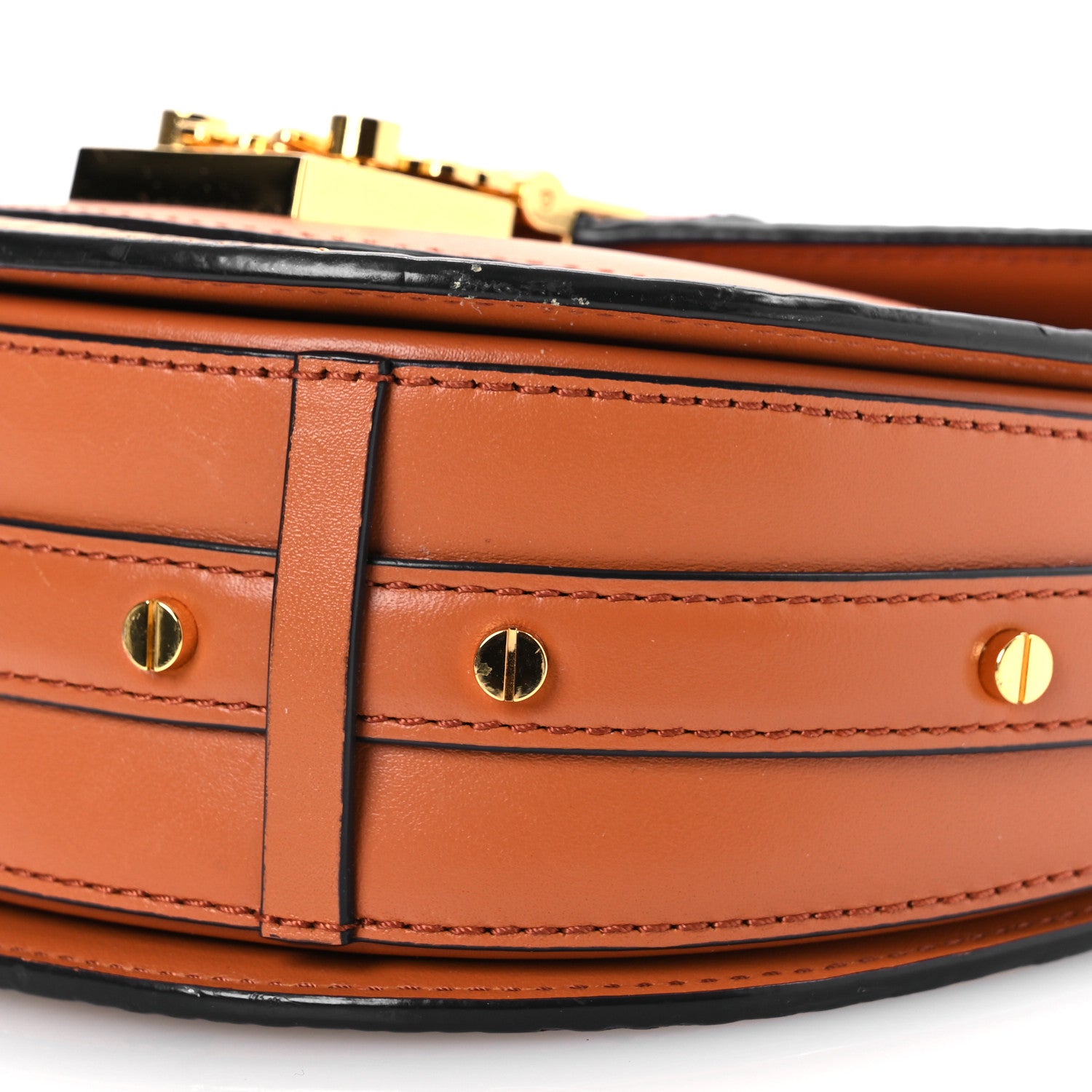 MCM Visetos Mini Patricia Saddle Bag Cognac 10 of 15