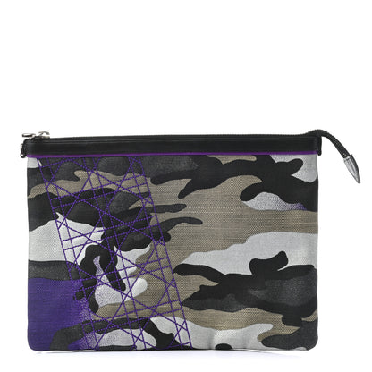 Christian Dior Canvas Camouflage Anselm Reyle Zip Pouch 1 of 7