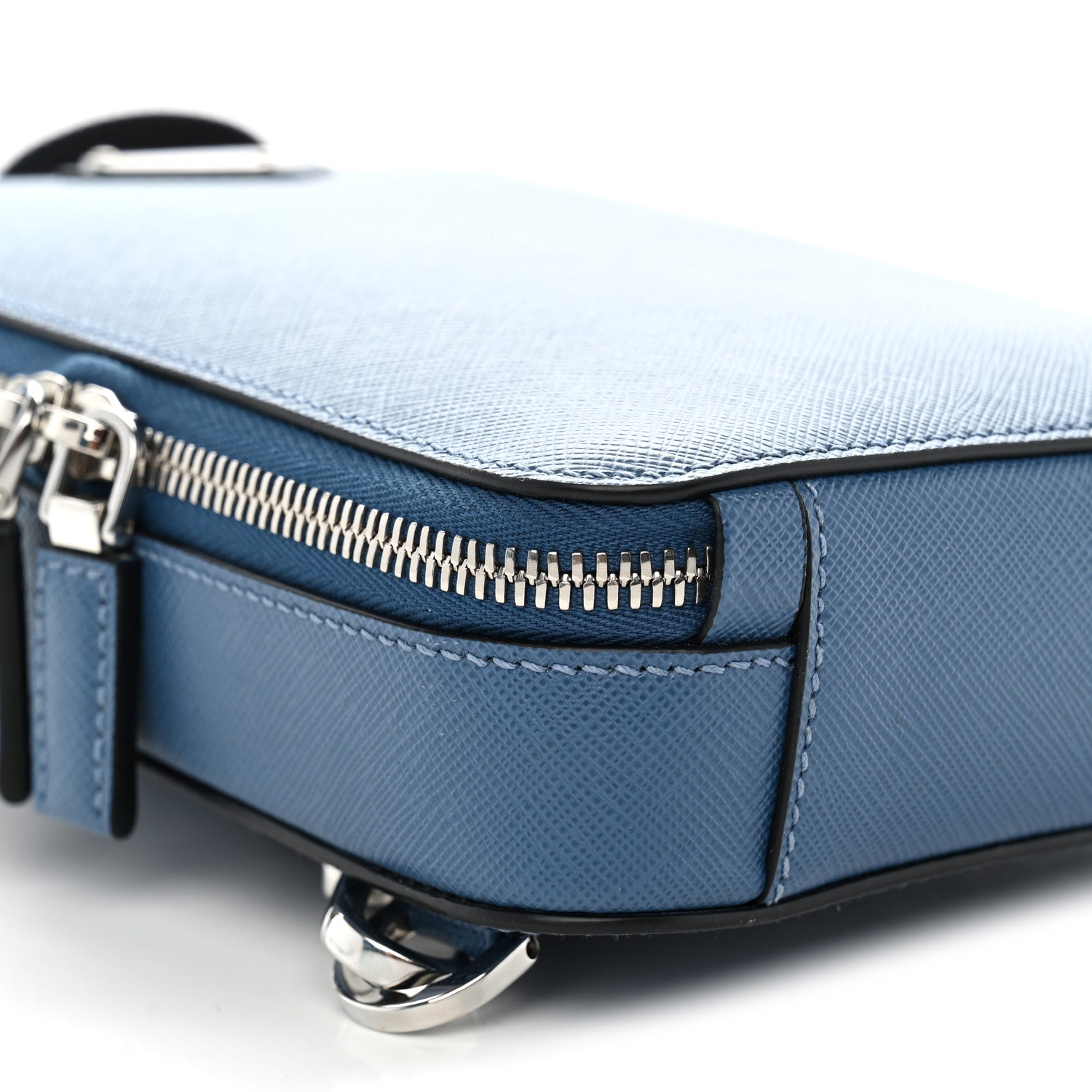 Prada Saffiano Brique Sling Bag Blue 7 of 9