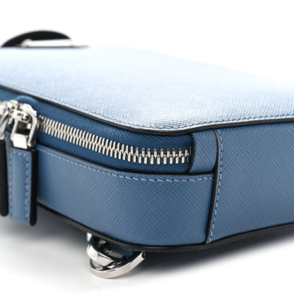 Prada Saffiano Brique Sling Bag Blue 7 of 9