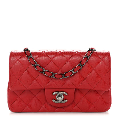 Chanel Caviar Quilted Mini Rectangular Flap Red 1 of 11