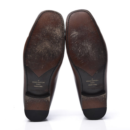 Louis Vuitton Calfskin Mens Montaigne Loafers 10.5 Brown 6 of 10