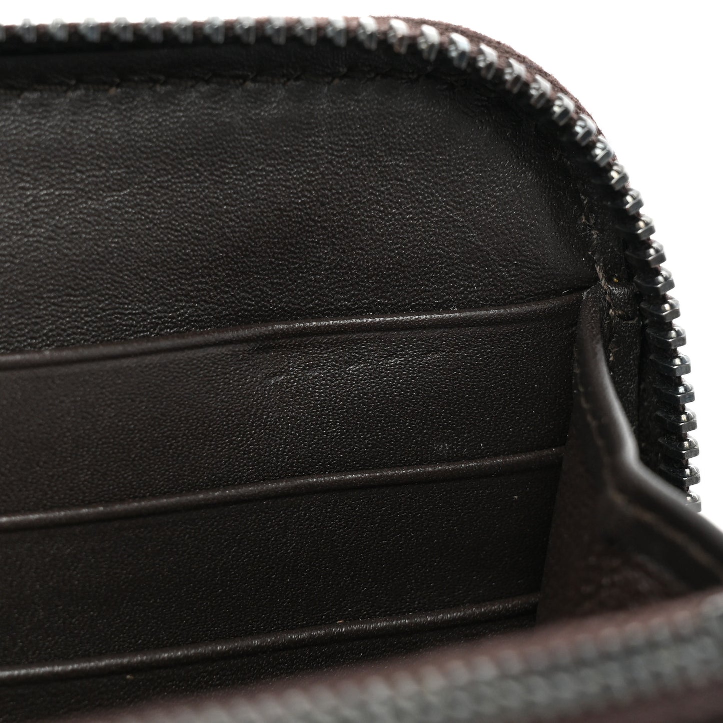 Nappa Intrecciato Zip Around Wallet Aubergine