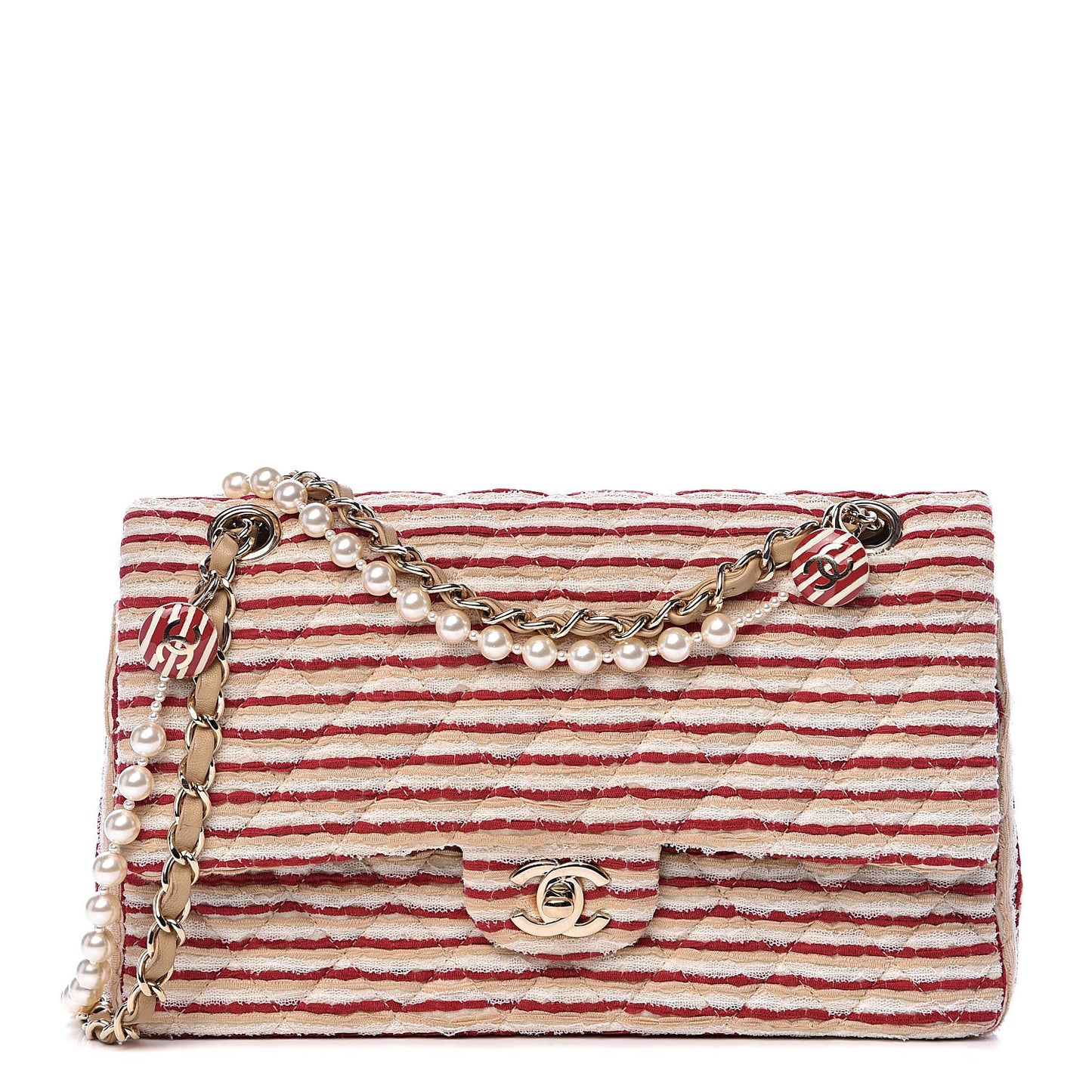 Jersey Quilted Medium Coco Sailor Flap Red White