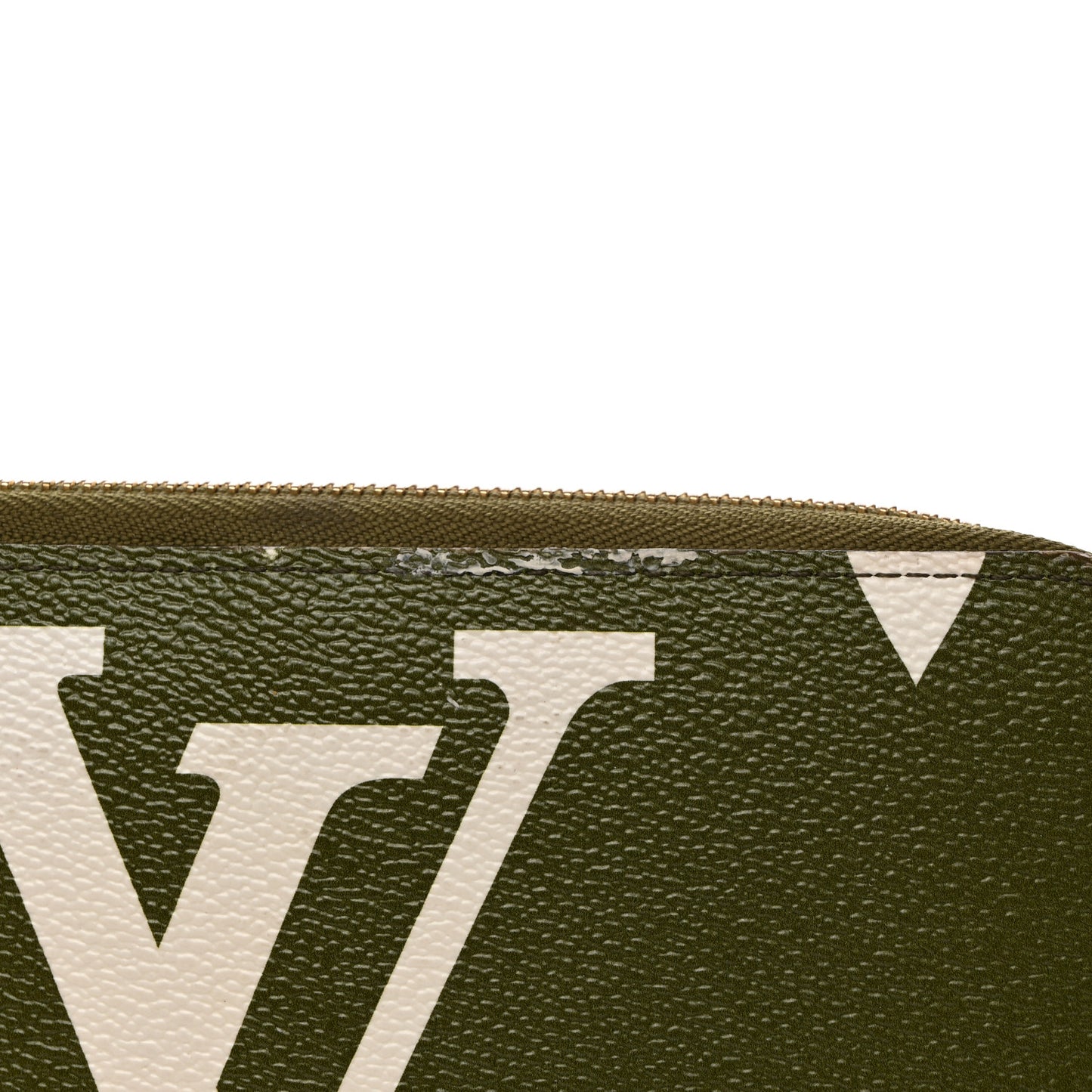 Monogram Giant Zippy Wallet Kaki White