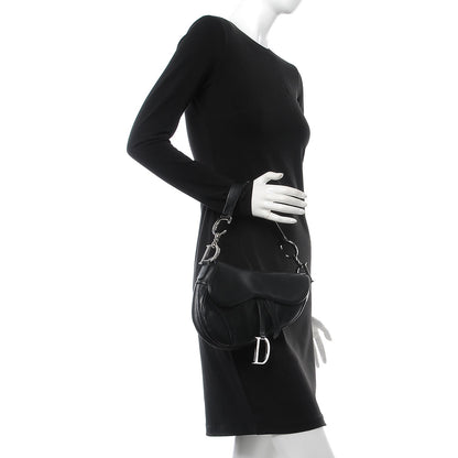 Christian Dior Calfskin Saddle Bag Black 2 of 10