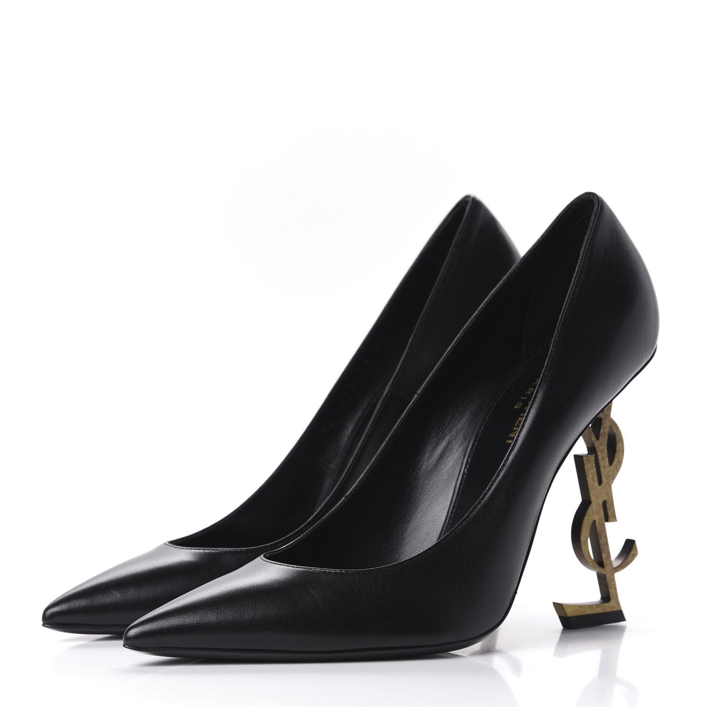 Calfskin Opyum 110 Pumps 39 Black Gold