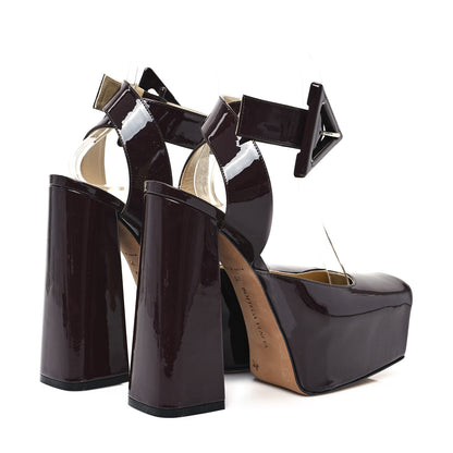 Bottega Veneta Supergloss Patent Tower 40/140mm Platform Pumps 35 Fondant 5 of 8