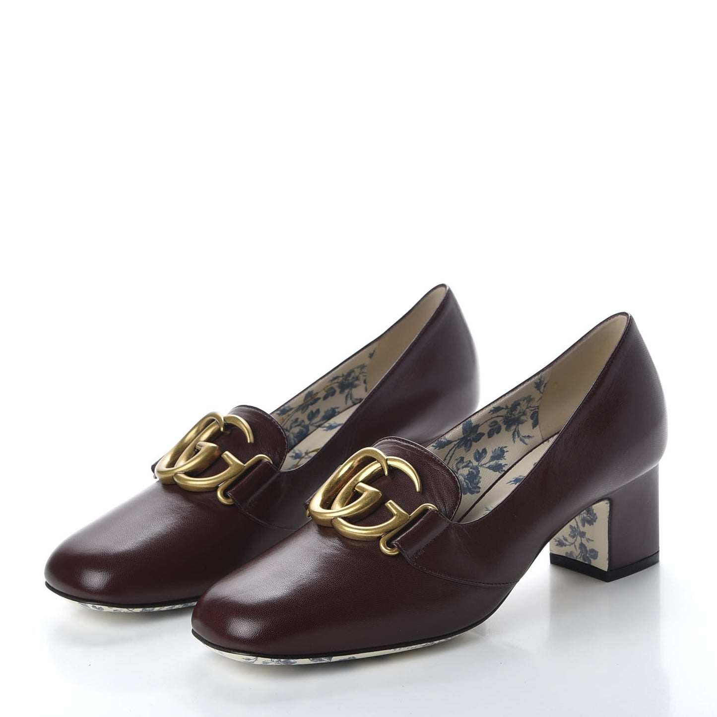 Malaga Kid GG Victoire 55mm Loafer Pumps 37.5 Vintage Bordeaux