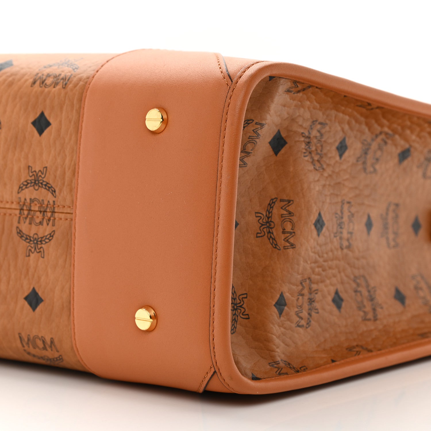 MCM Visetos Large Munich Tote Cognac 11 of 11