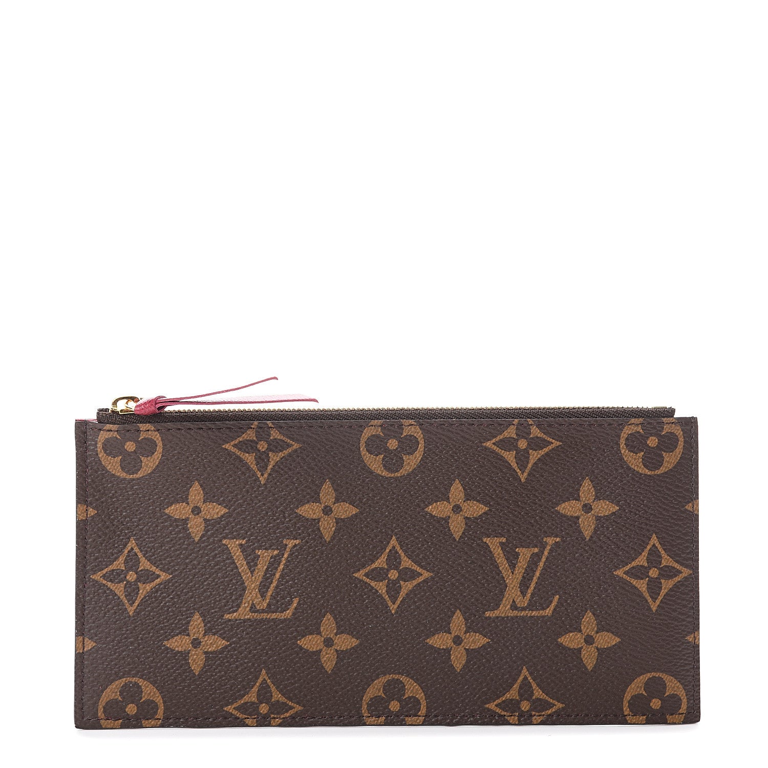Louis Vuitton Monogram Felicie Chain Wallet Zippered Insert Fuchsia 1 of 5