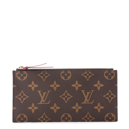 Louis Vuitton Monogram Felicie Chain Wallet Zippered Insert Fuchsia 1 of 5