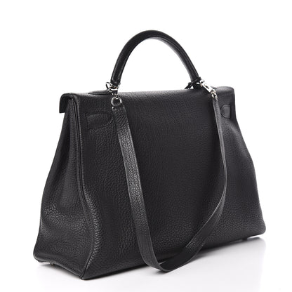 Hermes Fjord Kelly Retourne 40 Black 3 of 47