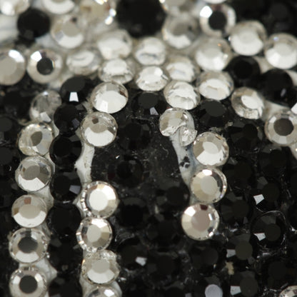 Judith Leiber Crystal Floral Minaudiere Tassel Clutch Black White 10 of 12