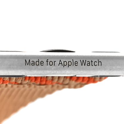 Hermes Nylon Weave Apple Watch Single Tour Band 44mm Kraft Orange 4 of 4