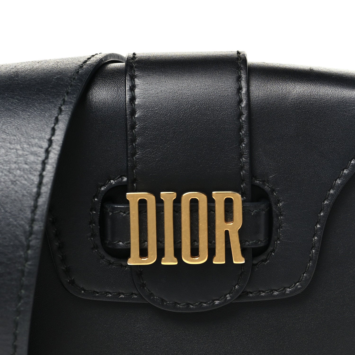 Christian Dior Calfskin Mini D Fence Saddle Bag Black 8 of 10