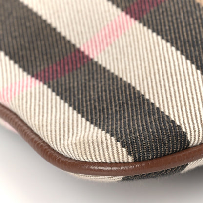 Burberry House Check Derby Peyton Crossbody Clutch Bag Tan 7 of 9