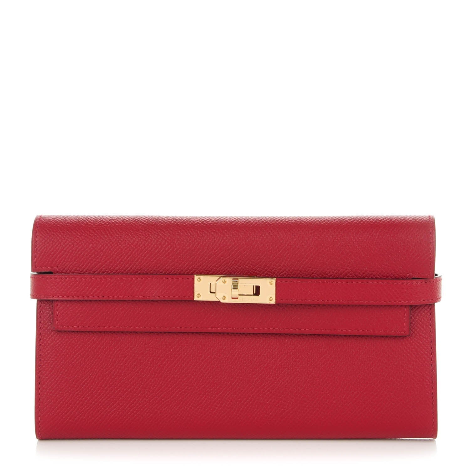 Hermes Epsom Kelly Longue Wallet Rouge Grenat 1 of 10