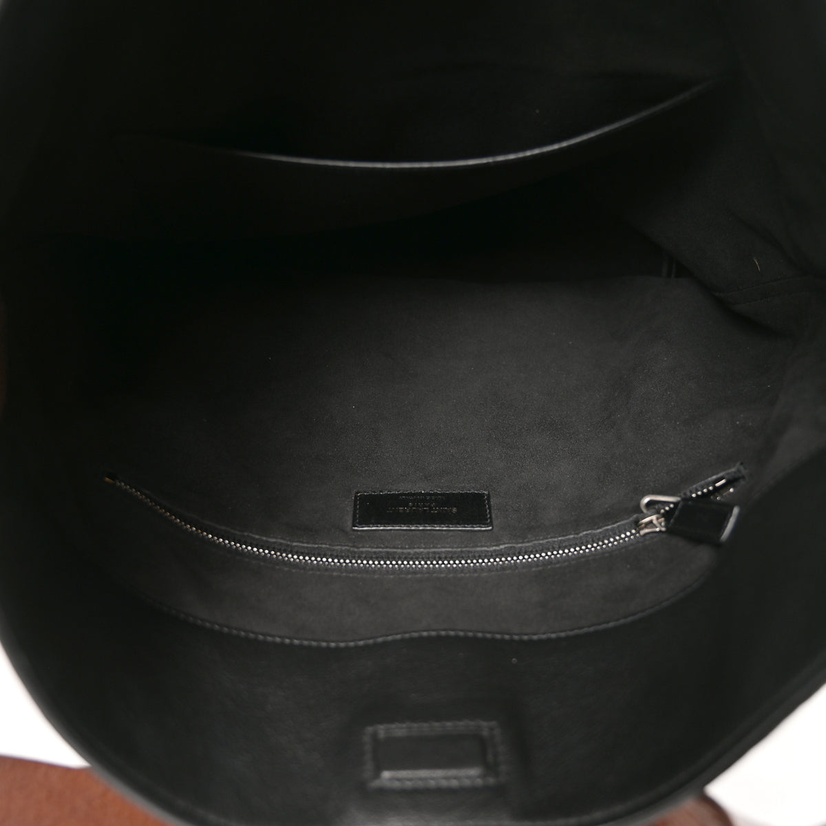 Saint Laurent Calfskin Ring Tote Black Brown 5 of 11