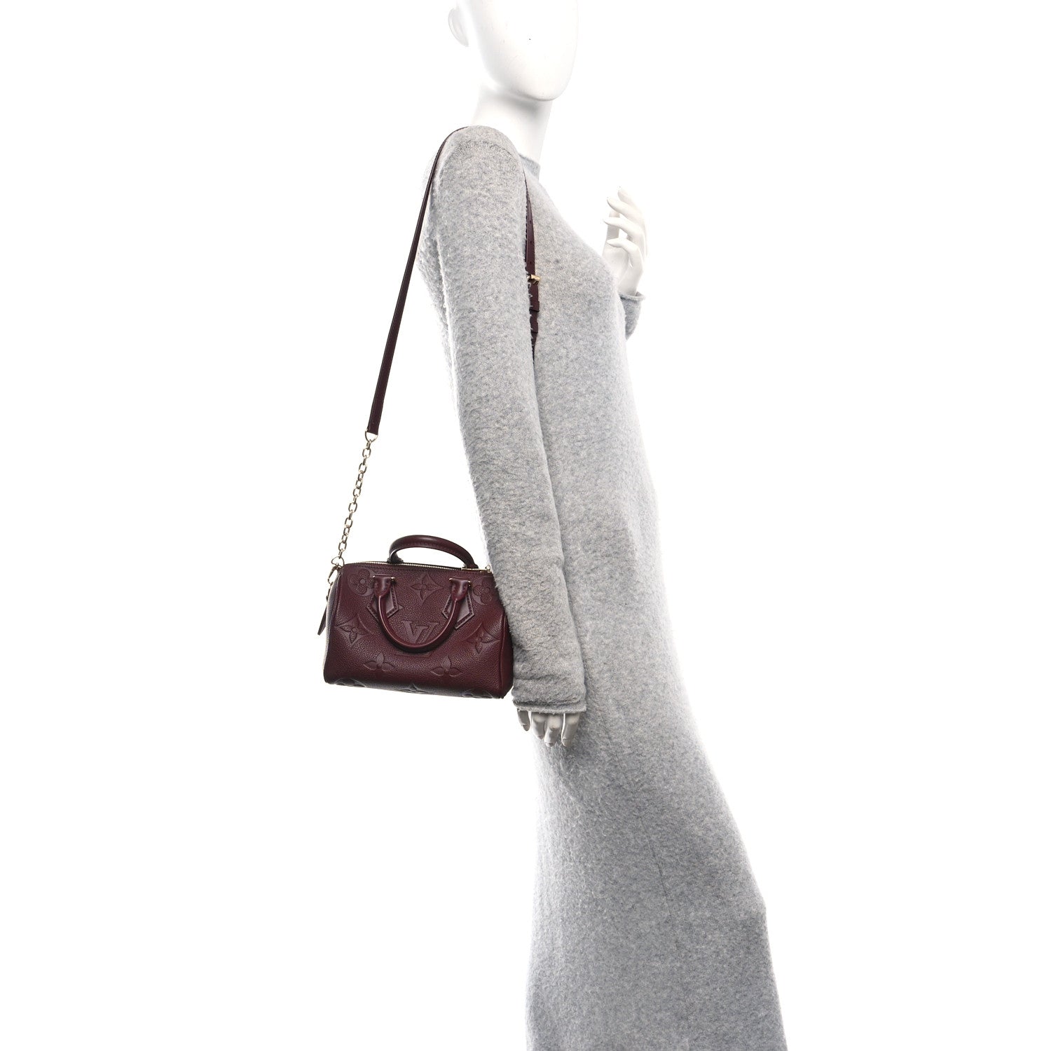 Louis Vuitton Empreinte Monogram Giant Speedy Bandouliere 20 Garnet 2 of 9