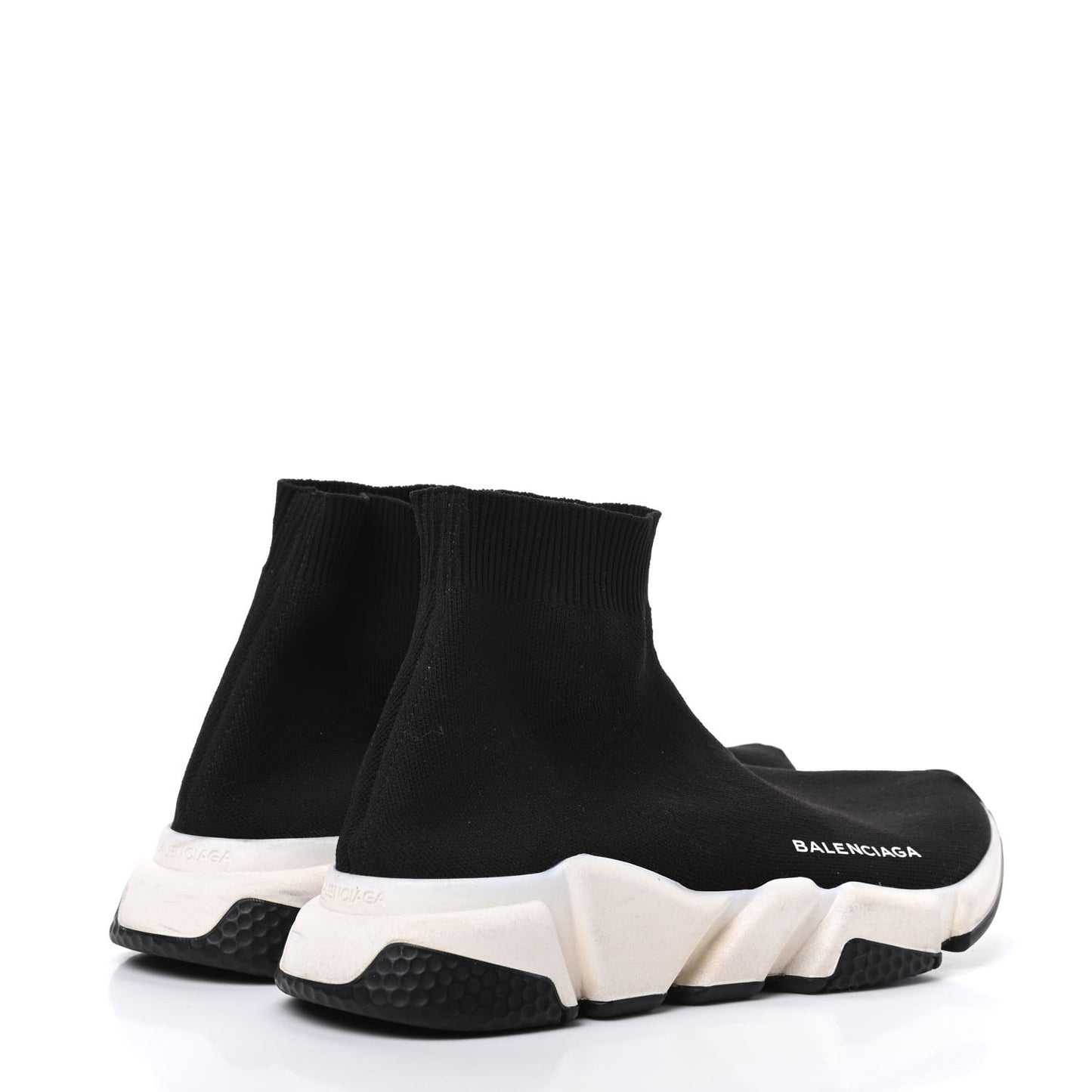 Neoprene Knit Womens Speed Sneakers 38 Black White