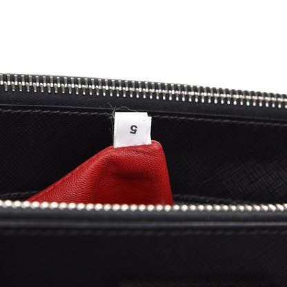 Prada Saffiano Small Galleria Double Zip Tote Black Talco 8 of 12