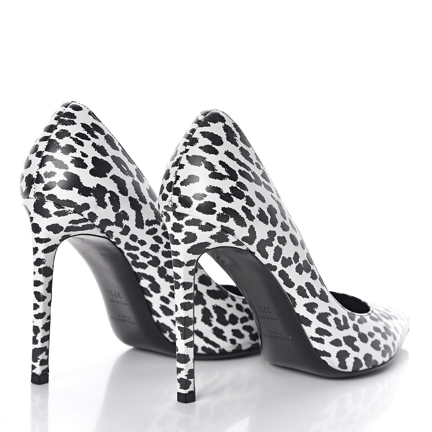 Soft Calfskin Baby Cat Paris 105 Pumps 37.5 White Black