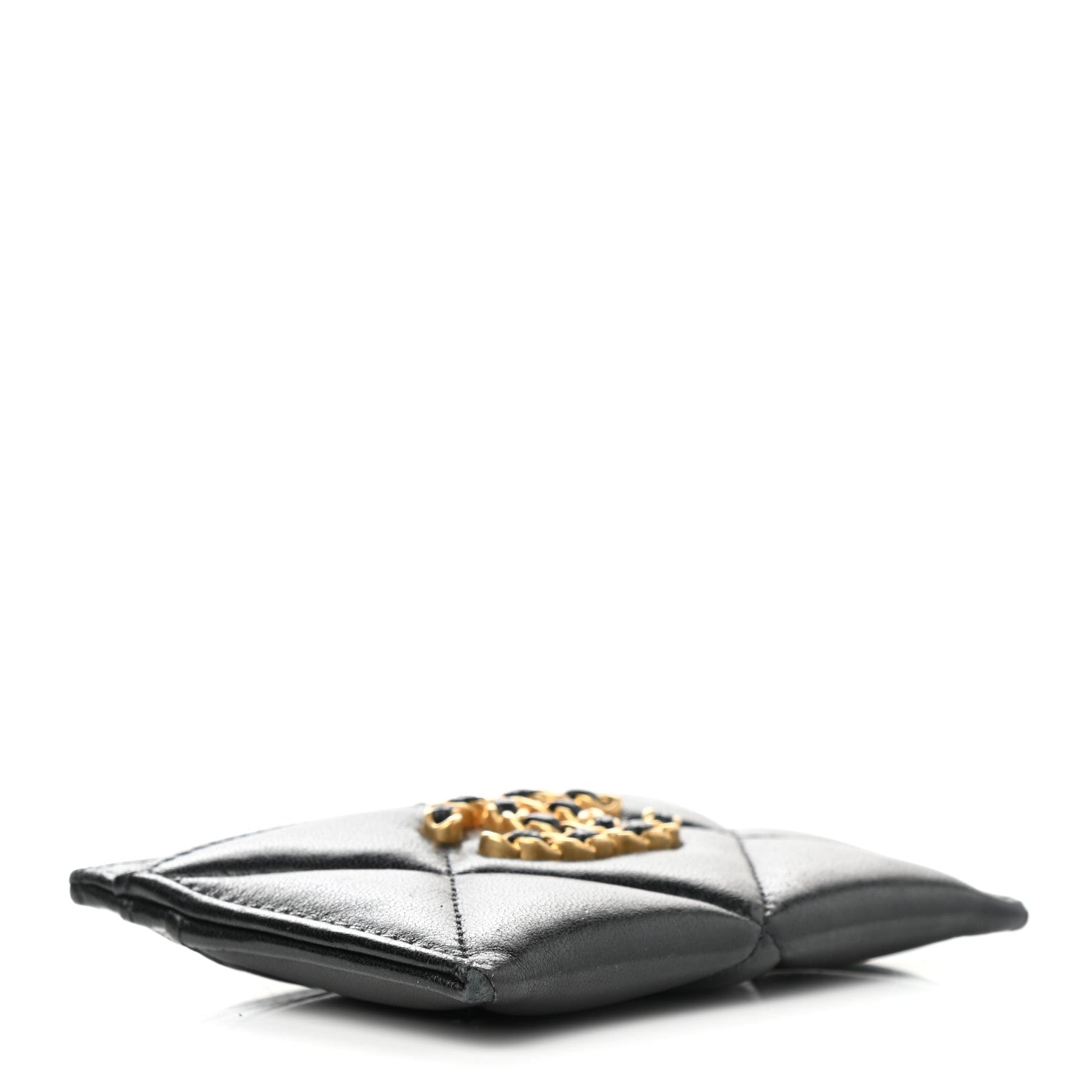 Chanel Lambskin Quilted Chanel 19 Card Holder Black 4 of 9