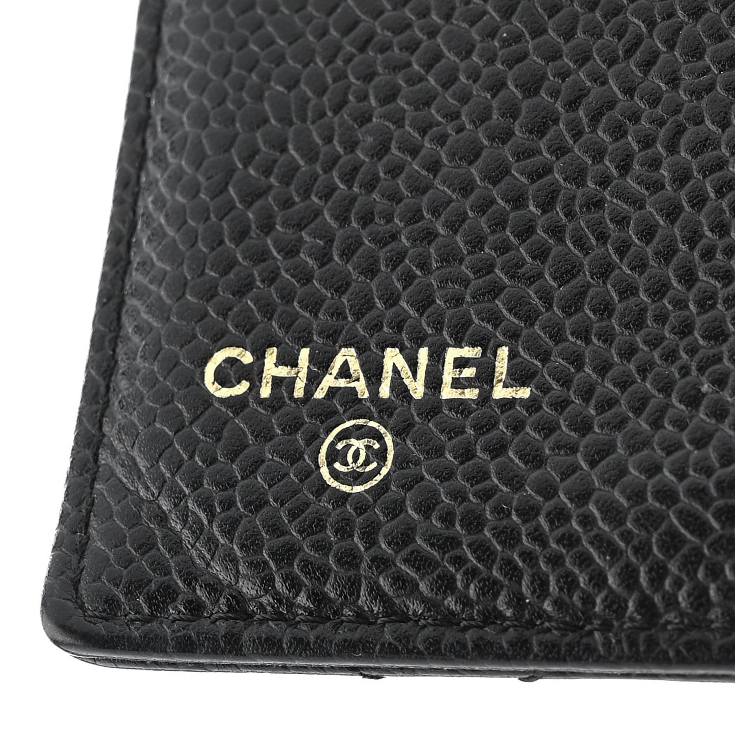 Caviar Quilted Compact French Flap Wallet Black
