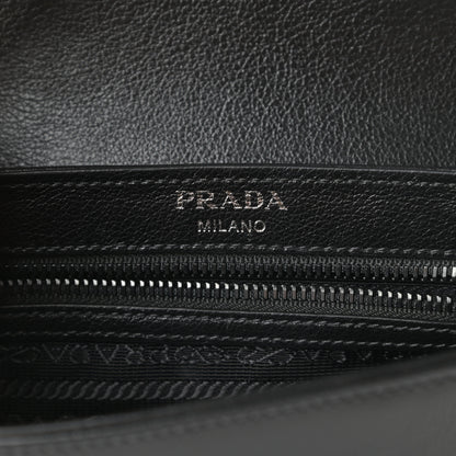 Prada Glace Calfskin Studded Crossbody Black 6 of 11