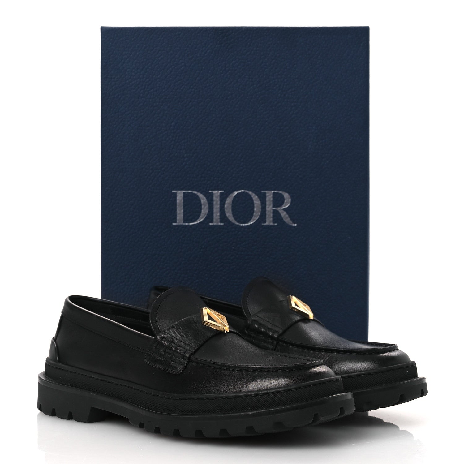 Christian Dior Calfskin CD Diamond Loafers 42 Black 11 of 11
