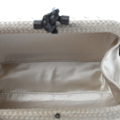 Bottega Veneta Satin Intreccio Impero Knot Clutch Ivory 6 of 7