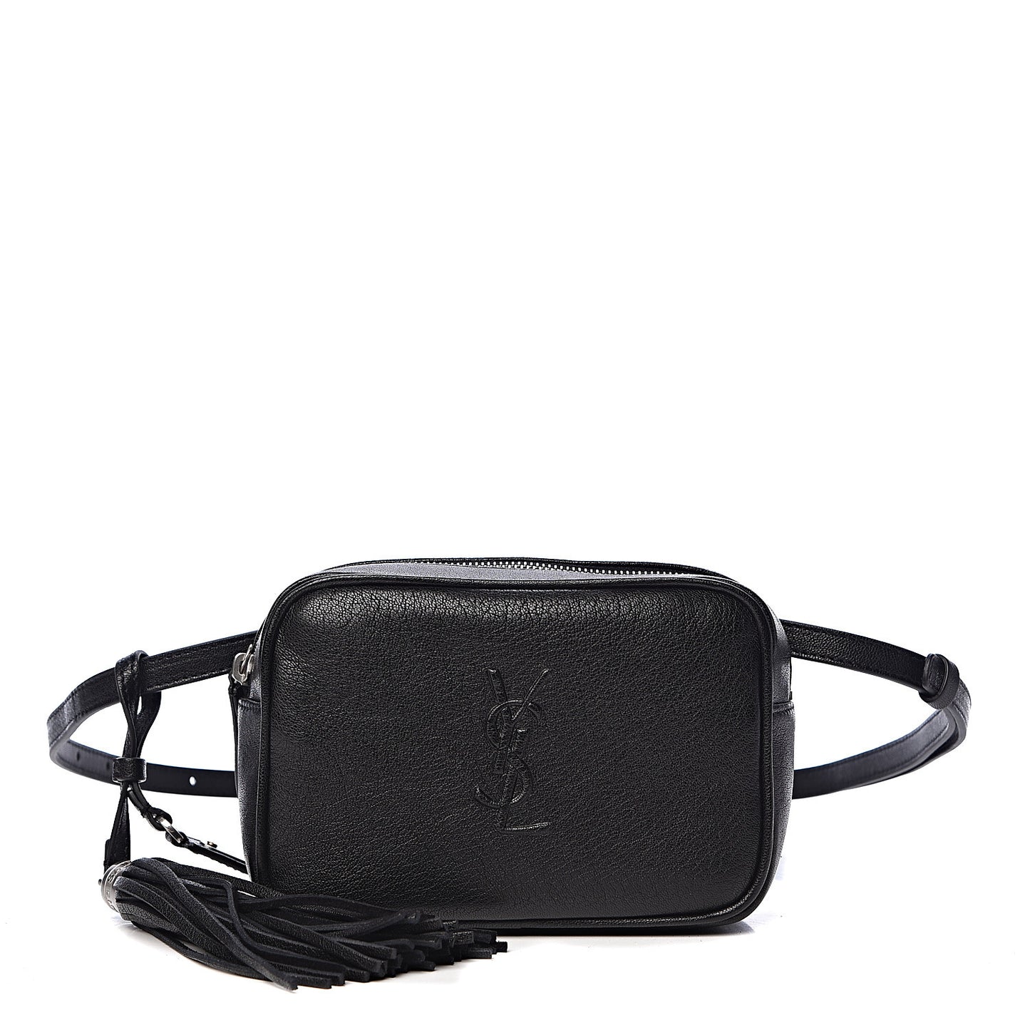 Lambskin Monogram Lou Belt Bag Black