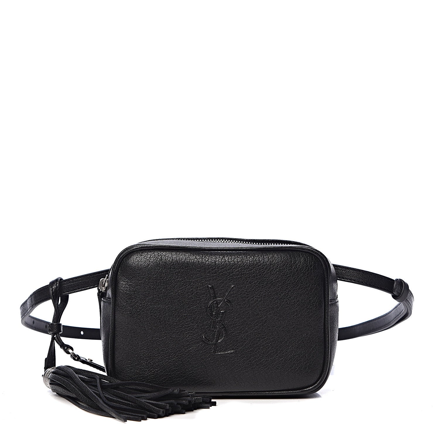 Saint Laurent Lambskin Monogram Lou Belt Bag Black 1 of 10