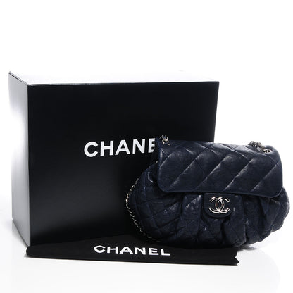 Chanel Calfskin Chain Around Medium Messenger Bag Navy 6 of 9