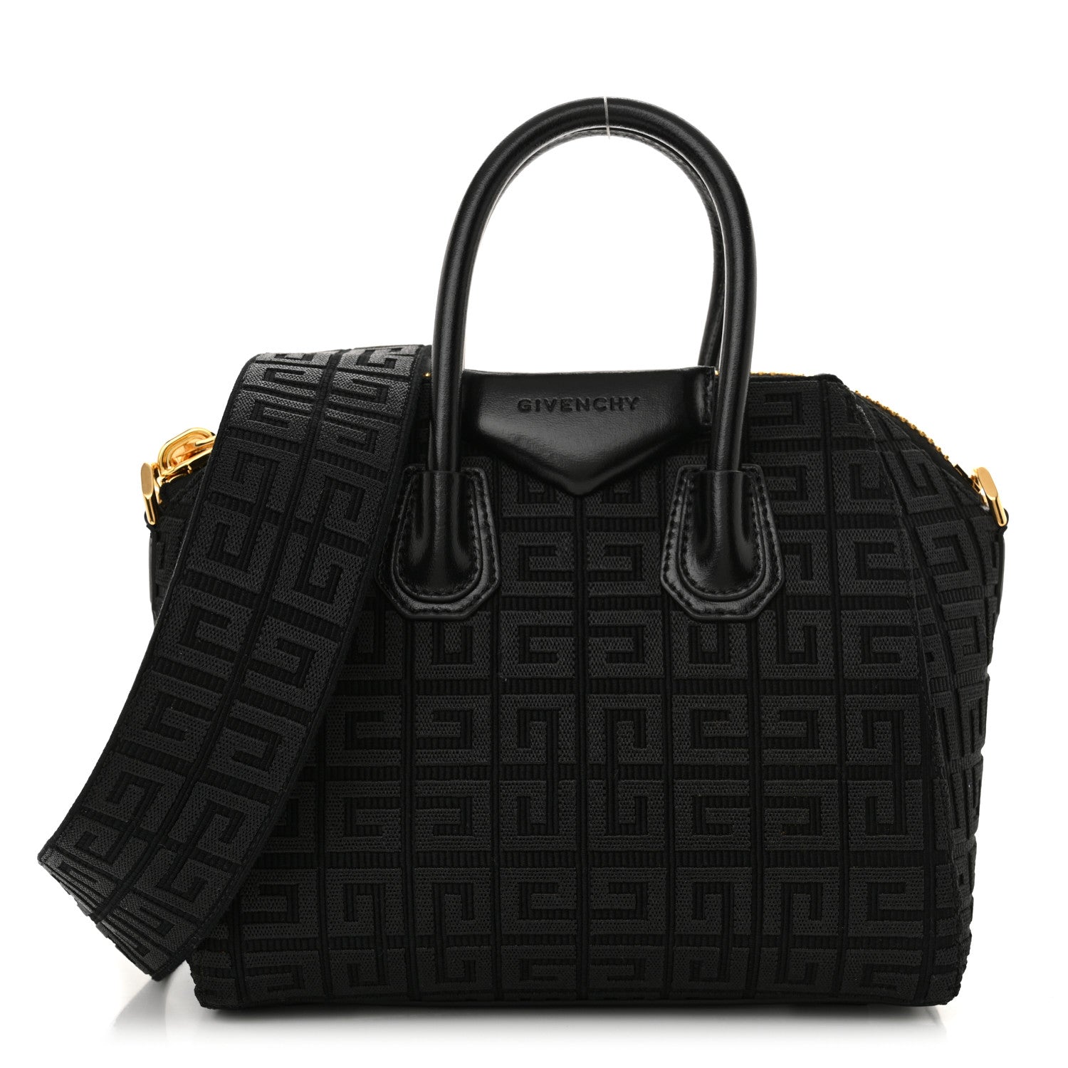 Givenchy Calfskin Jacquard Fabric 4G Mini Antigona Black 1 of 12