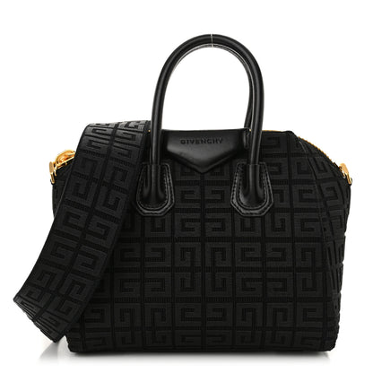 Givenchy Calfskin Jacquard Fabric 4G Mini Antigona Black 1 of 12