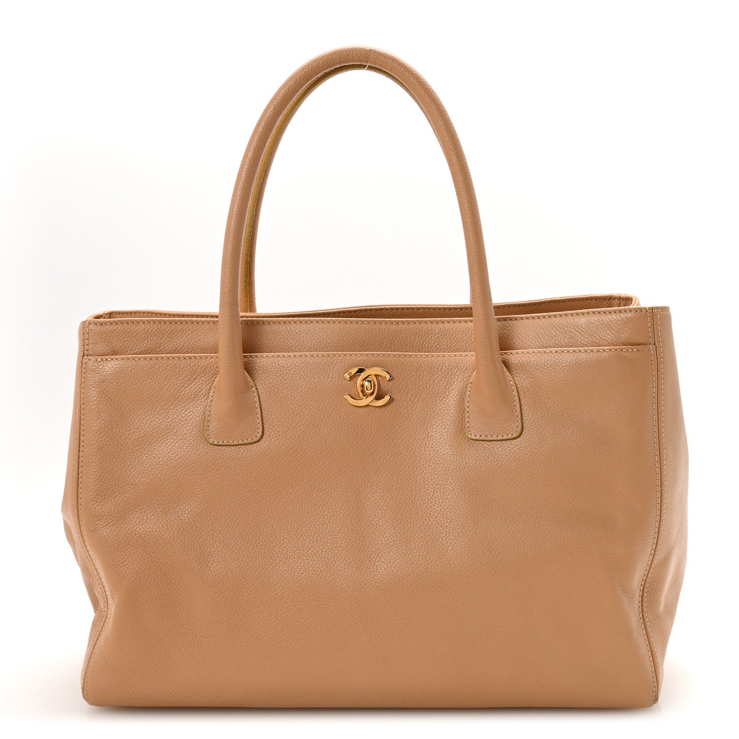Chanel Calfskin Cerf Executive Shopper Tote Beige 1 of 10
