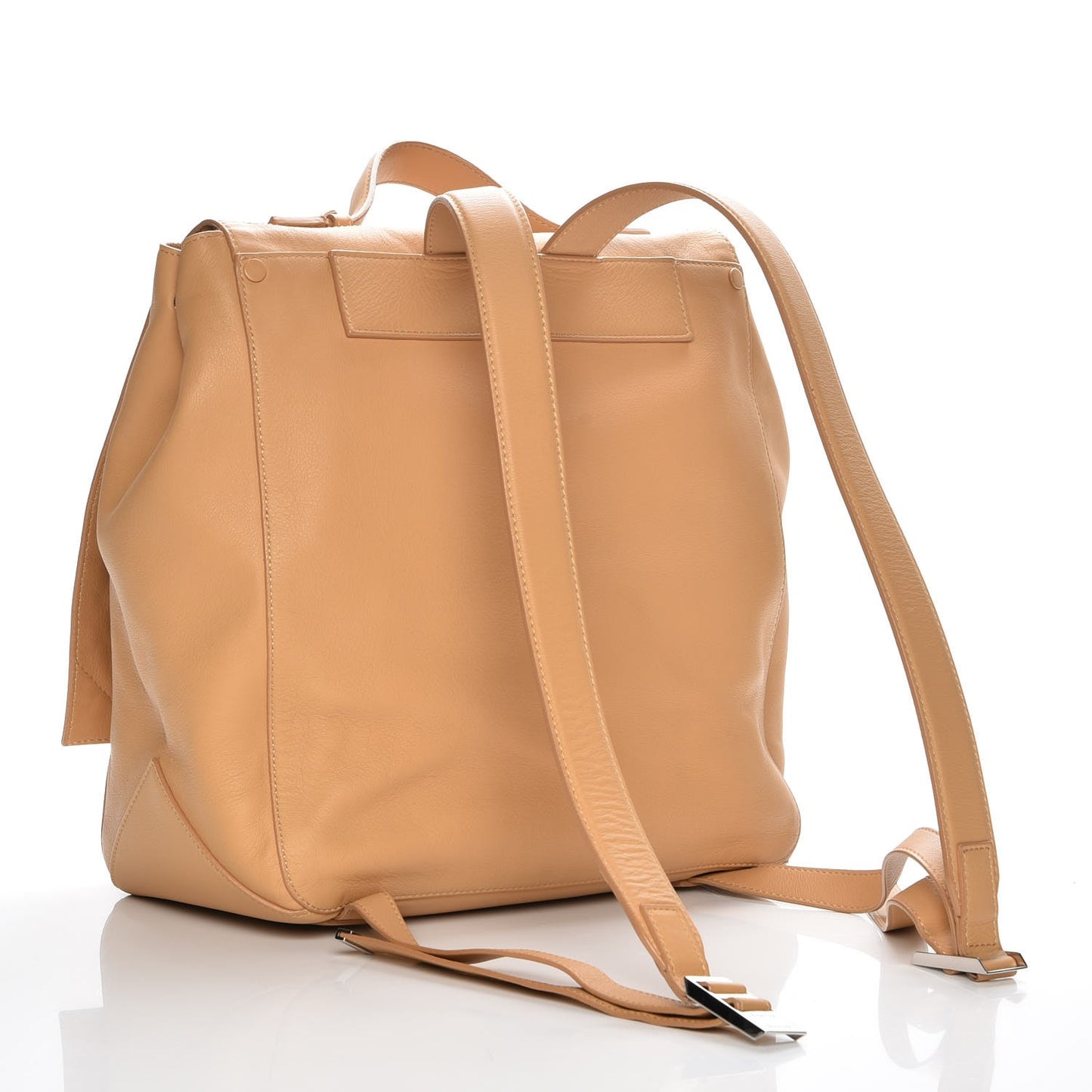 Calfskin Large PS Courier Backpack Beige