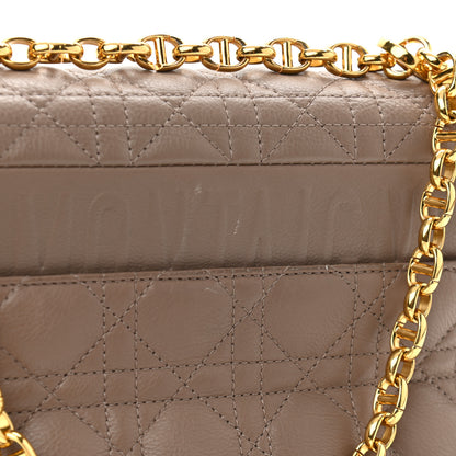 Christian Dior Calfskin Cannage Medium Caro Bag Taupe 11 of 13