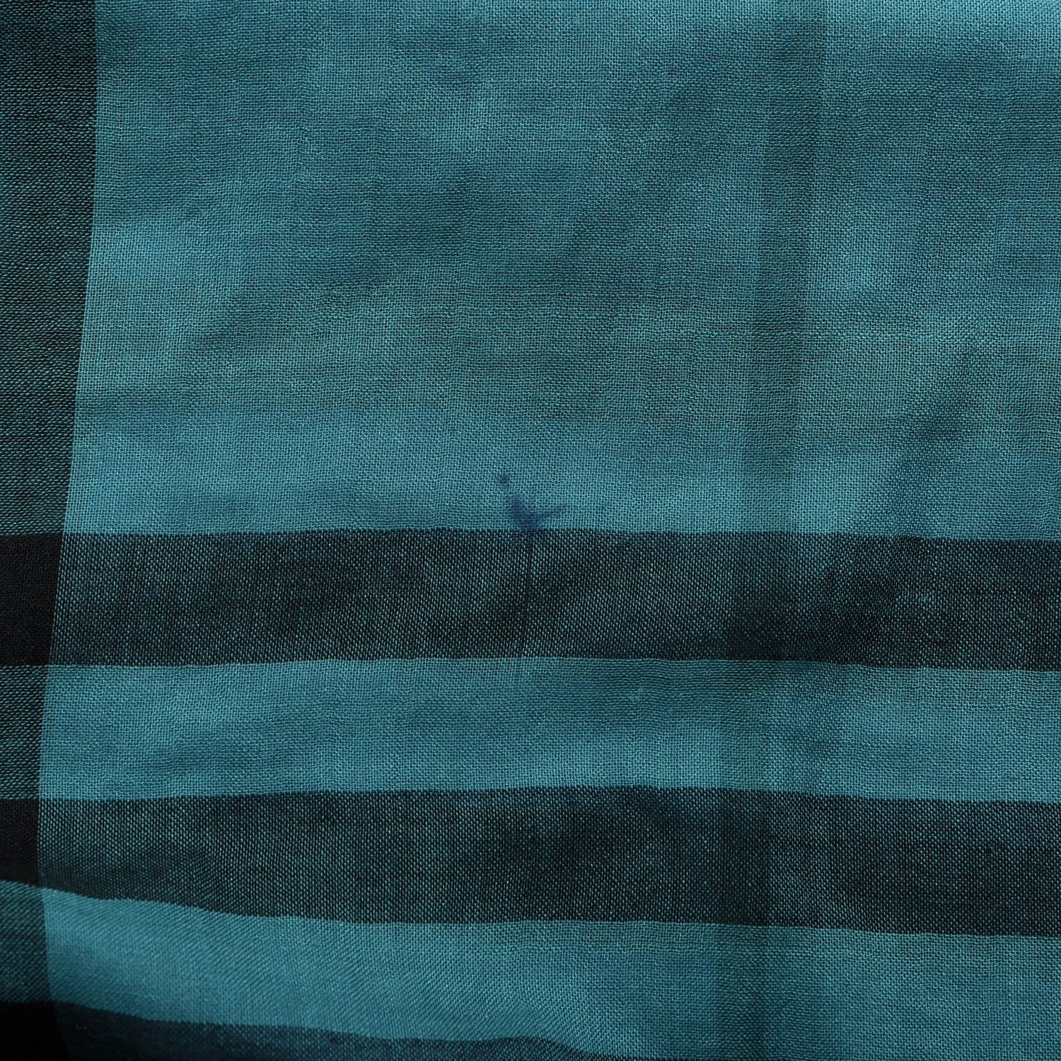 Burberry Wool Silk Gauze Ombre Giant Check Scarf Blue 6 of 6