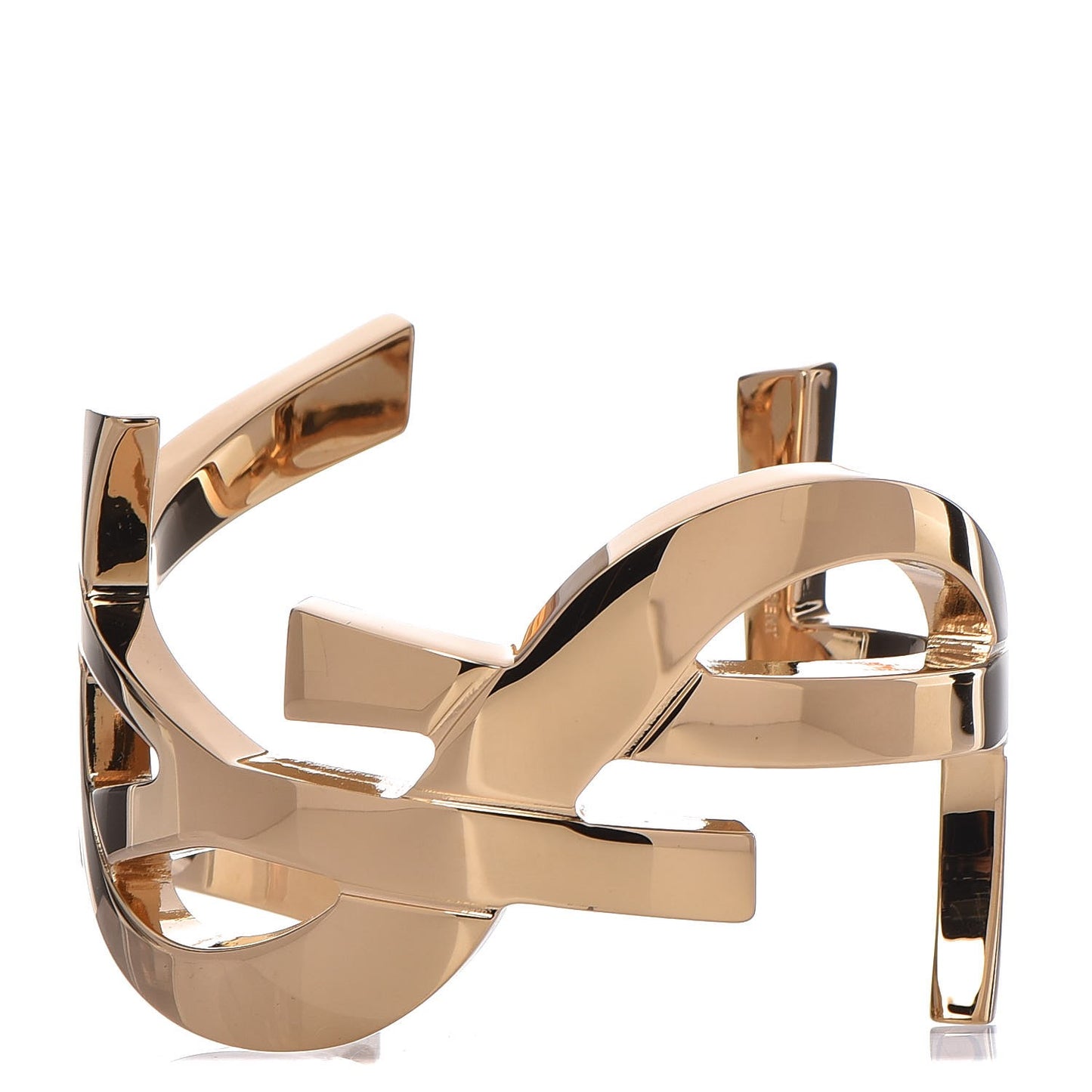Brass Monogram Medium Cuff Bracelet Gold
