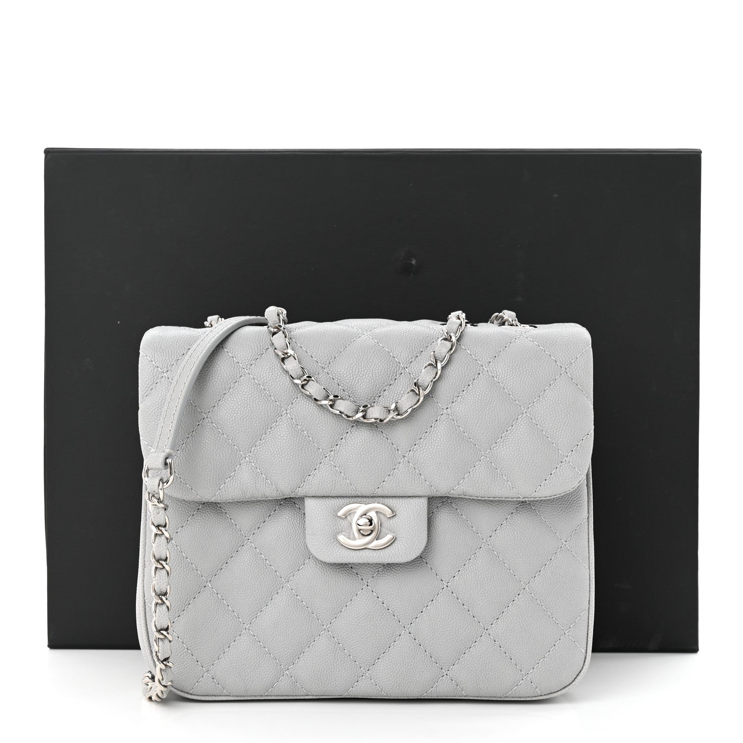 Chanel Caviar Quilted Medium Urban Companion Flap Grey 12 of 12