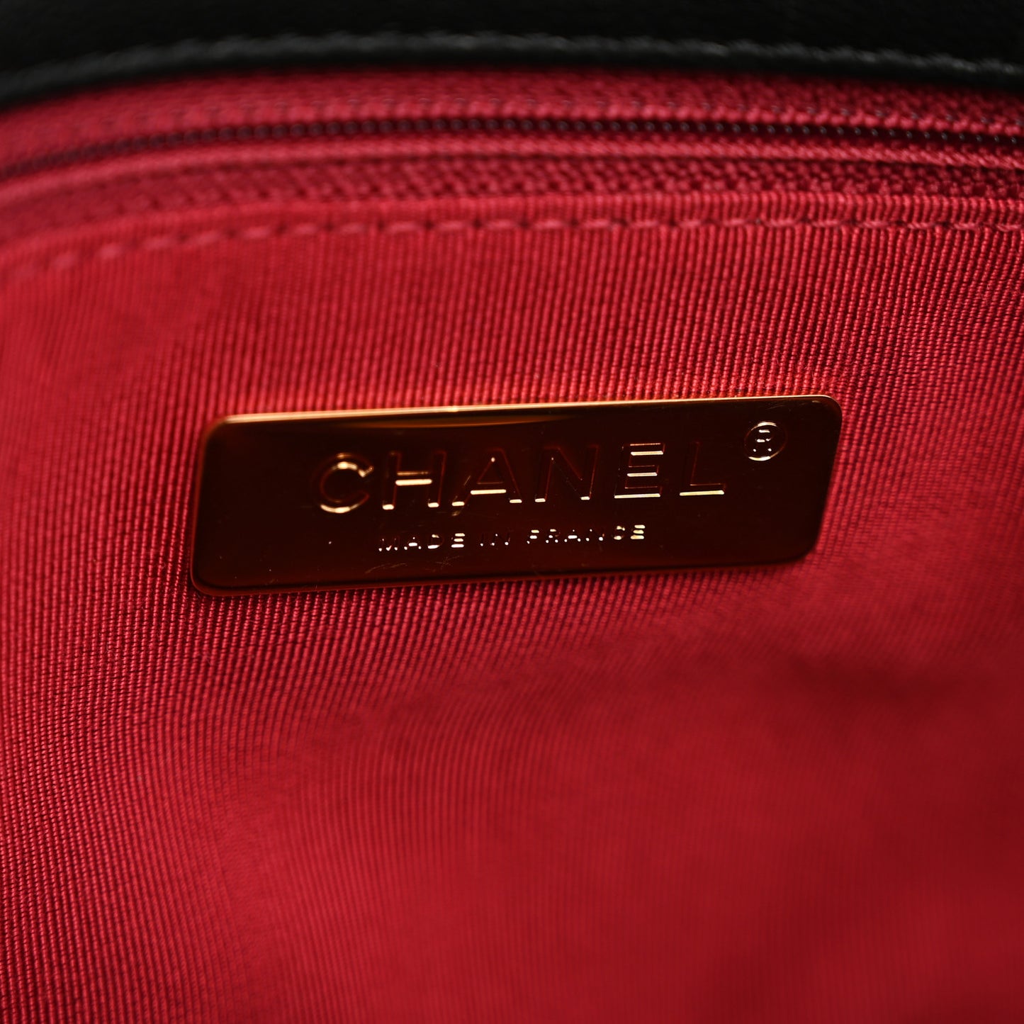 Shiny Goatskin Quilted Large Chanel 19 Flap Black