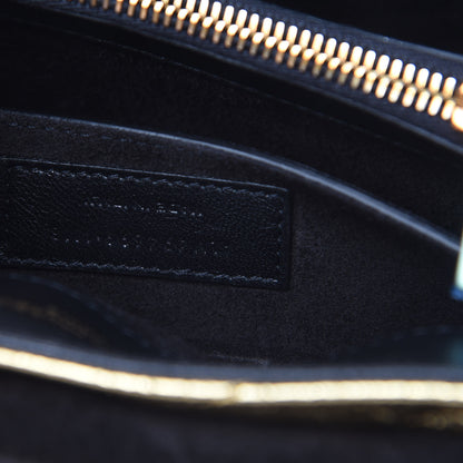 Saint Laurent Metallic Calfskin Y Quilted Small Loulou Monogram Chain Satchel Gold 7 of 11