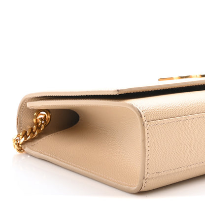 Saint Laurent Grain De Poudre Medium Monogram Kate Satchel Nude Powder 4 of 9