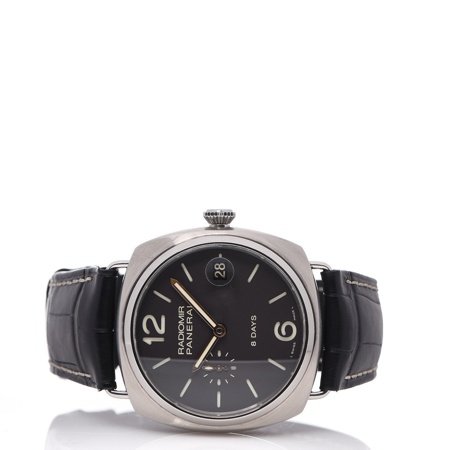 Panerai Titanium Alligator 45mm Radiomir 8 Days Manual Winding Watch Brown PAM00346 2 of 4