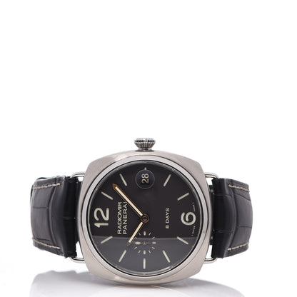 Panerai Titanium Alligator 45mm Radiomir 8 Days Manual Winding Watch Brown PAM00346 2 of 4