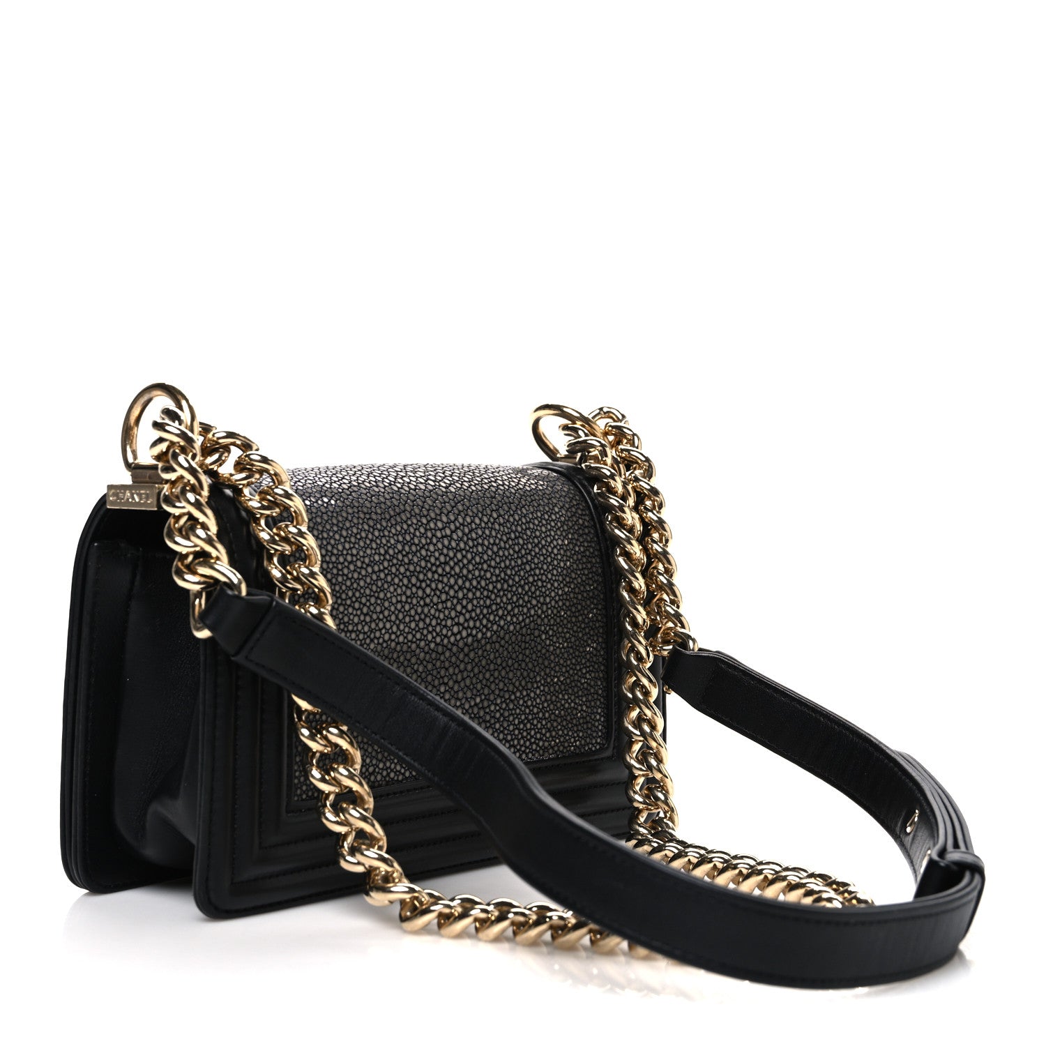 Chanel Galuchat Stingray Small Boy Flap Black 3 of 11